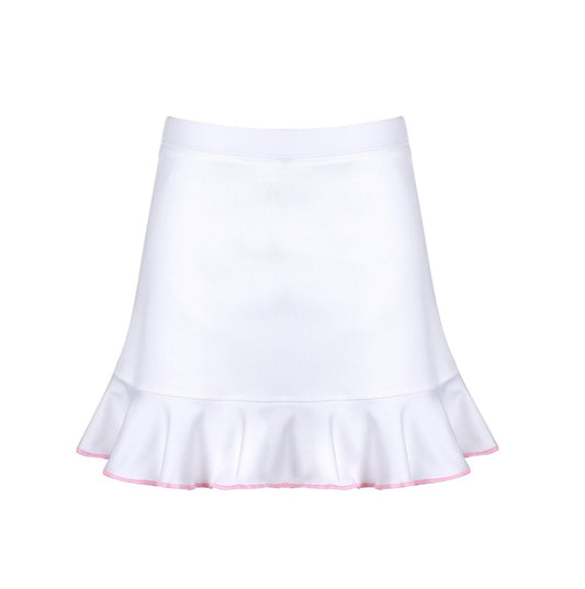 #Cottage Court White Ruffle Skirt