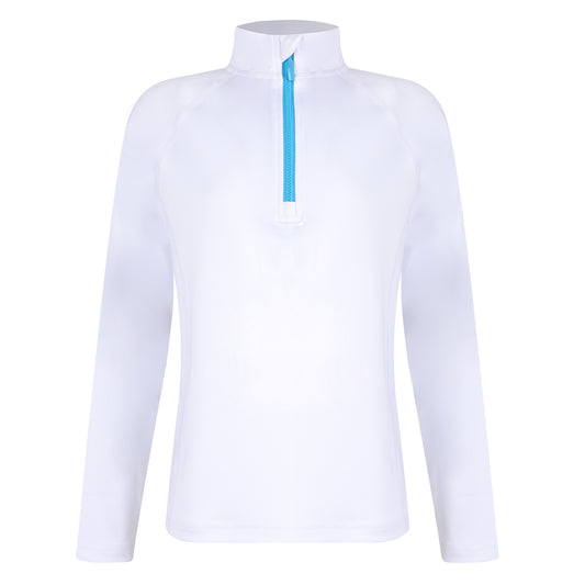 #Moroccan Morning White Half-Zip Pullover