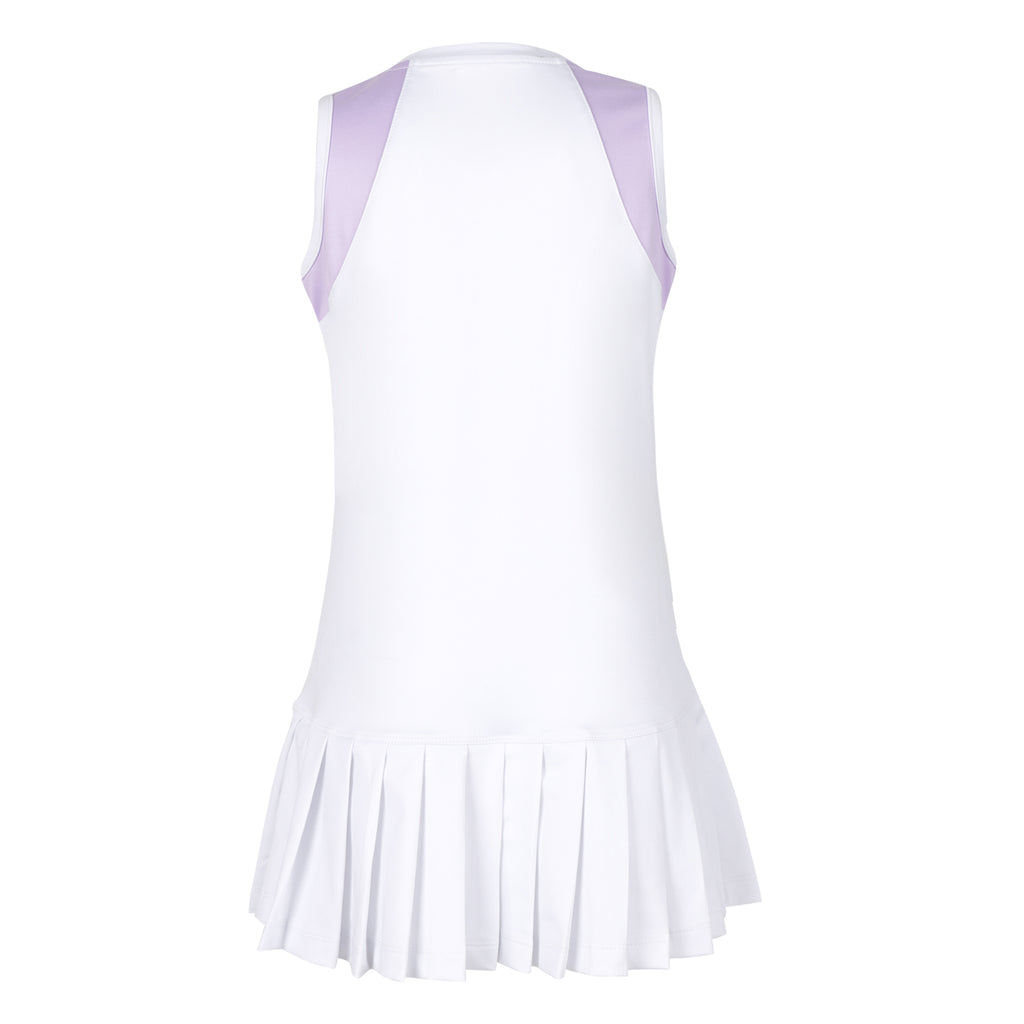 Pansies in Paris White Pleat Dress