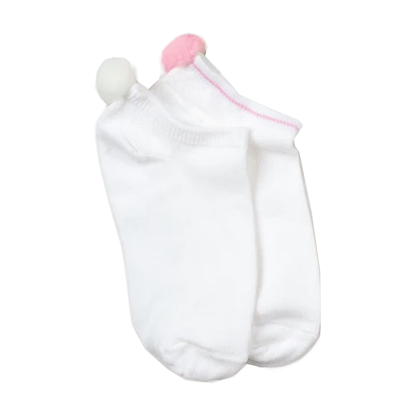 White Socks Pom Poms