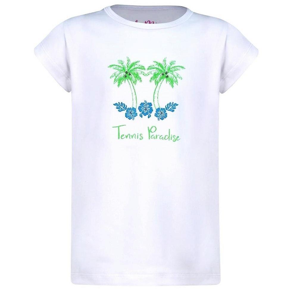 Paradise Palms White 'Tennis Paradise' Top - Little Miss Tennis