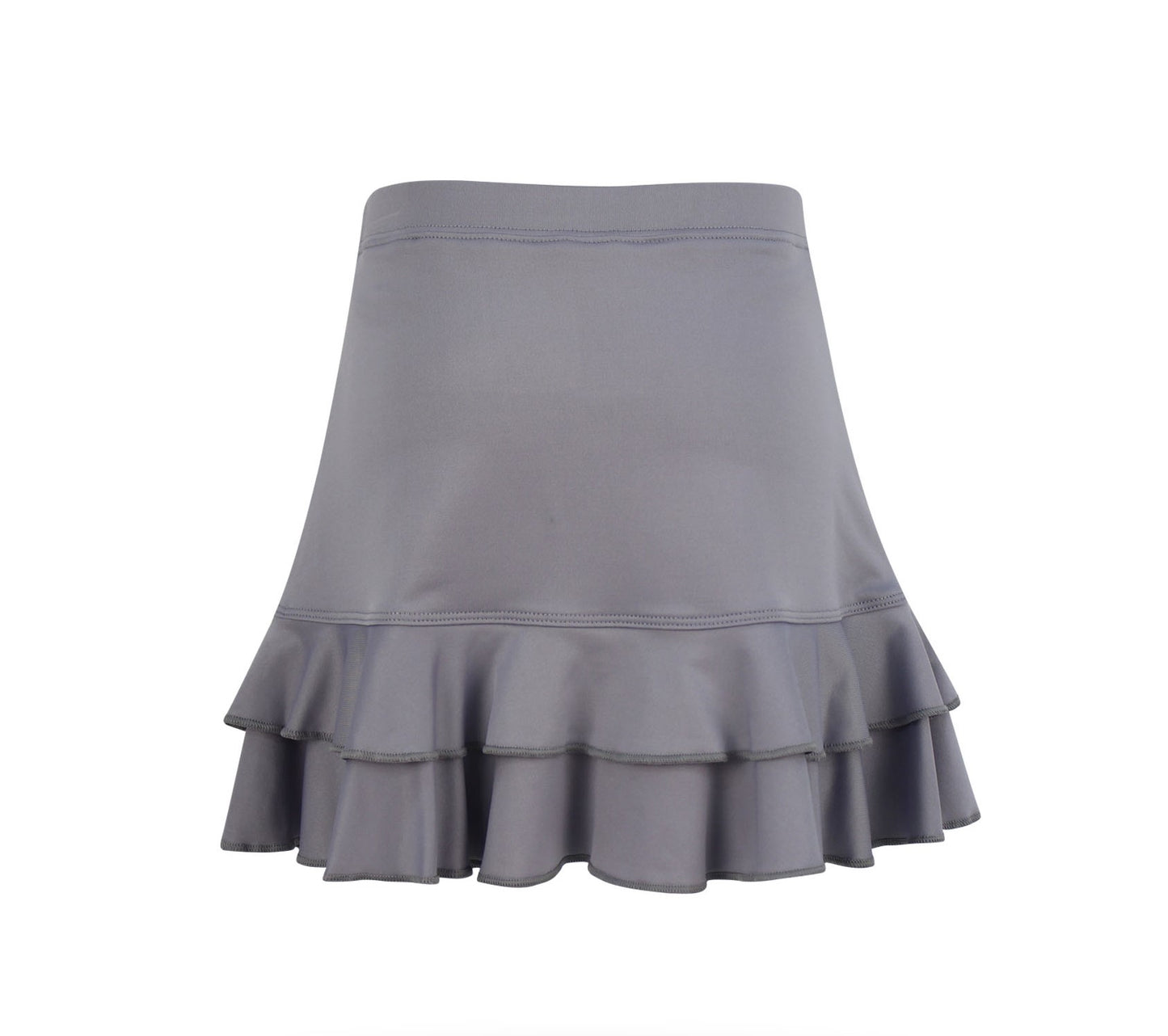 #Cotton Candy Ruffle Gray Skirt - Little Miss Tennis