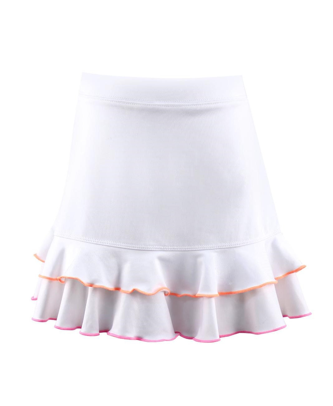 #Flamingo Beach White Ruffle Skirt - New! - Little Miss Tennis