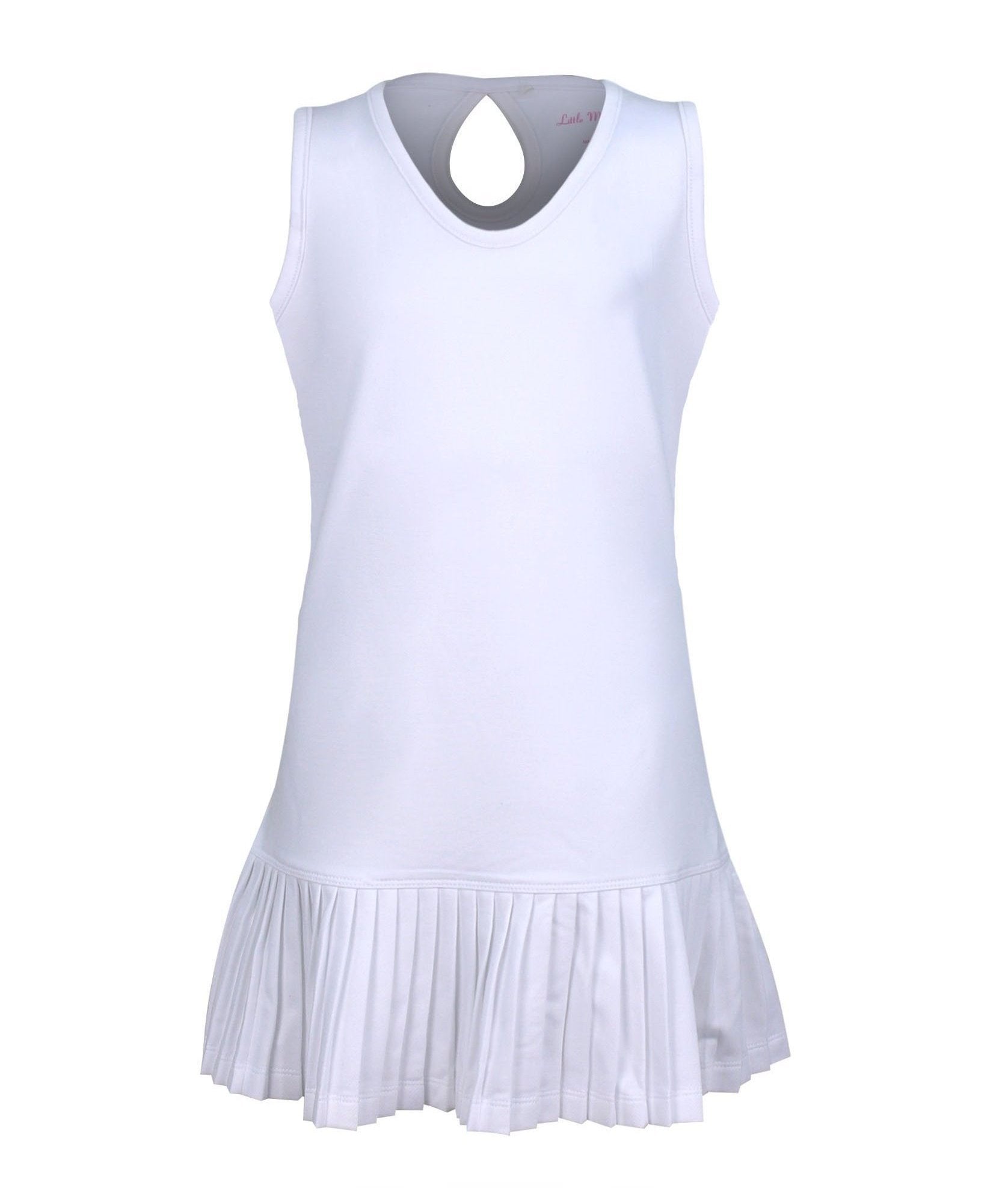 Santorini Island White Tennis Dress - Little Miss Tennis 3/4 Santorini Island White Tennis Dress - Little Miss Tennis 3/4