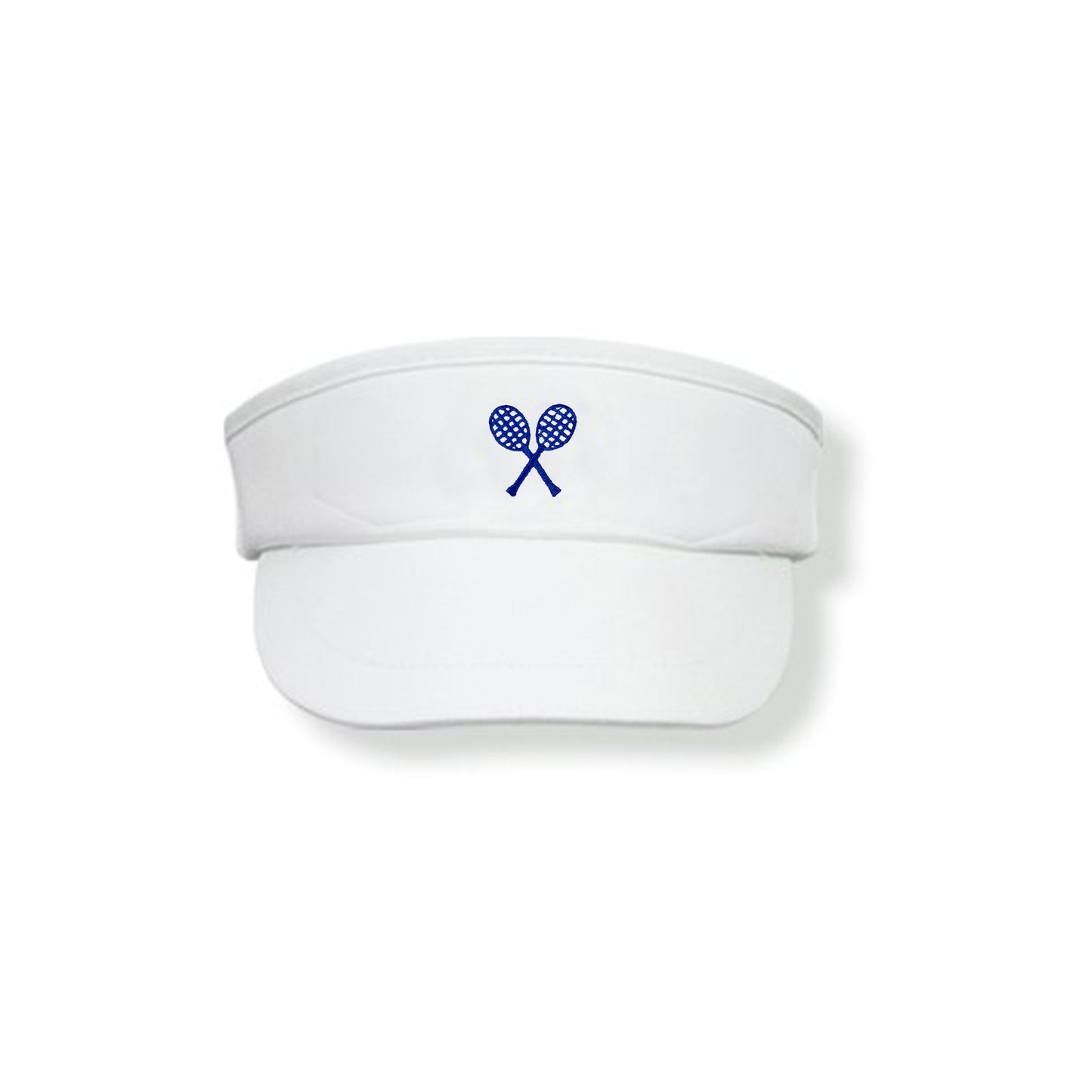 White Visor (Navy) - Little Miss Tennis