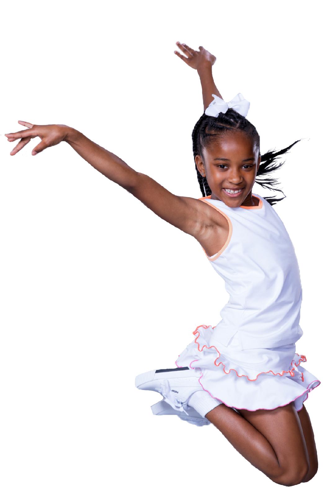 #Flamingo Beach White Ruffle Skirt - New! - Little Miss Tennis