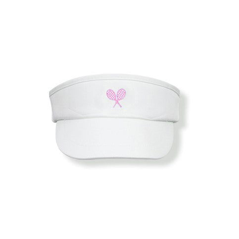 White Visor (Pink) - Little Miss Tennis