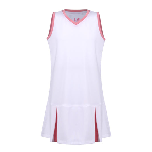 #Tutti Frutti White Peekaboo Pleat Dress - New!