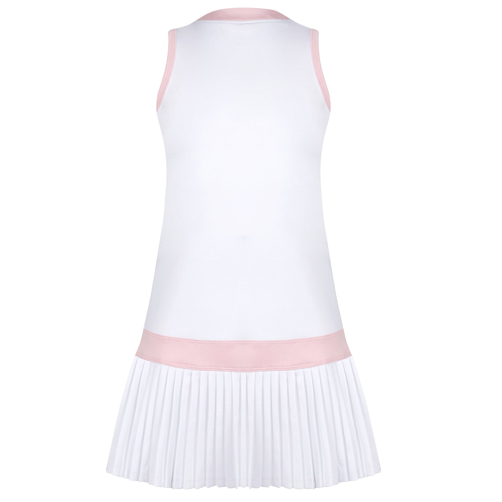 pink and white tennis dress Match Point Tennis Dress, Embroidered Script Logo
