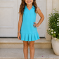 #Tutti Frutti Aqua Pleat Dress - New!
