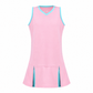 #Tutti Frutti Pink/Aqua Peekaboo Pleat Dress - New!