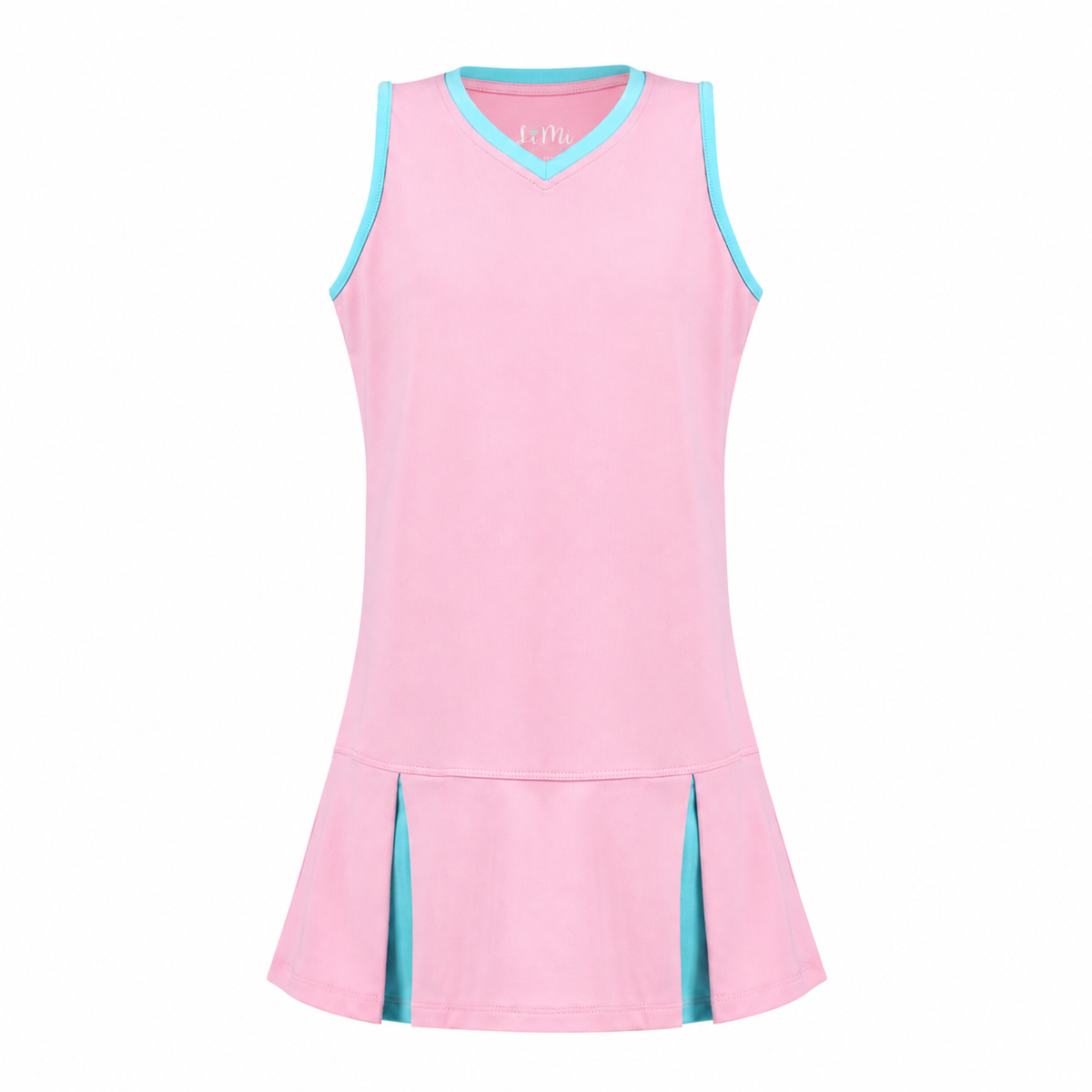 #Tutti Frutti Pink/Aqua Peekaboo Pleat Dress - New!