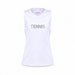 #Cottage Court Tennis White Tank Top