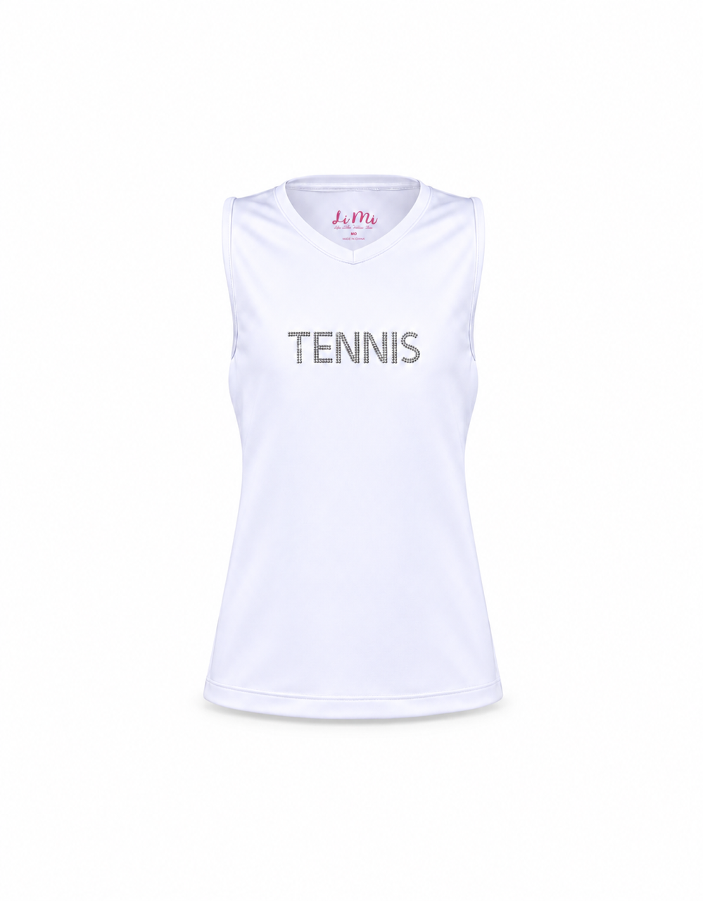 #Cottage Court Tennis White Tank Top