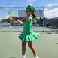 #Beverly Hills Green Pleat Dress - New!