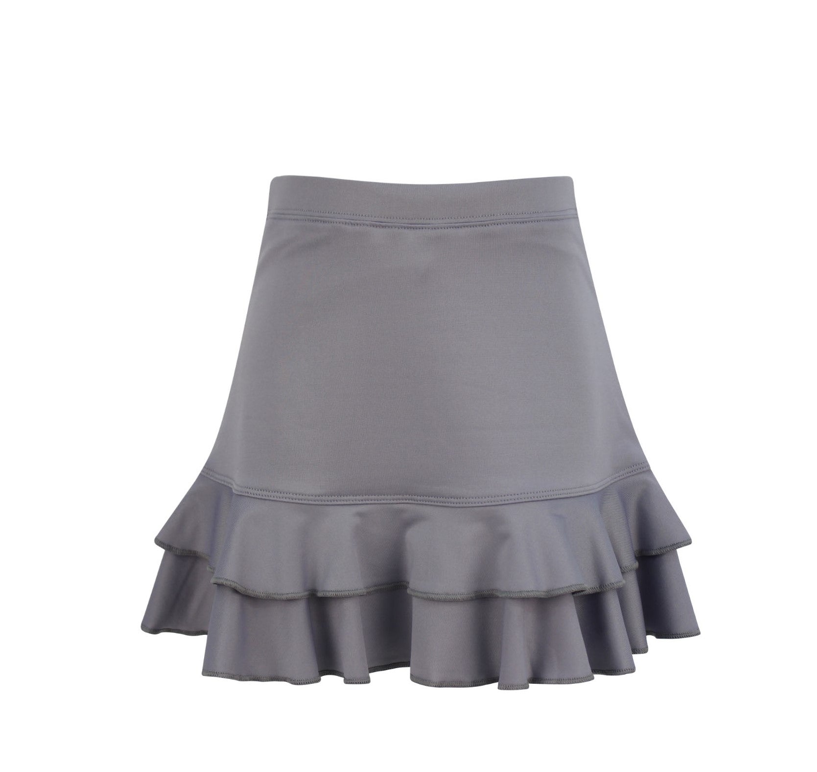 #Cotton Candy Ruffle Gray Skirt - Little Miss Tennis