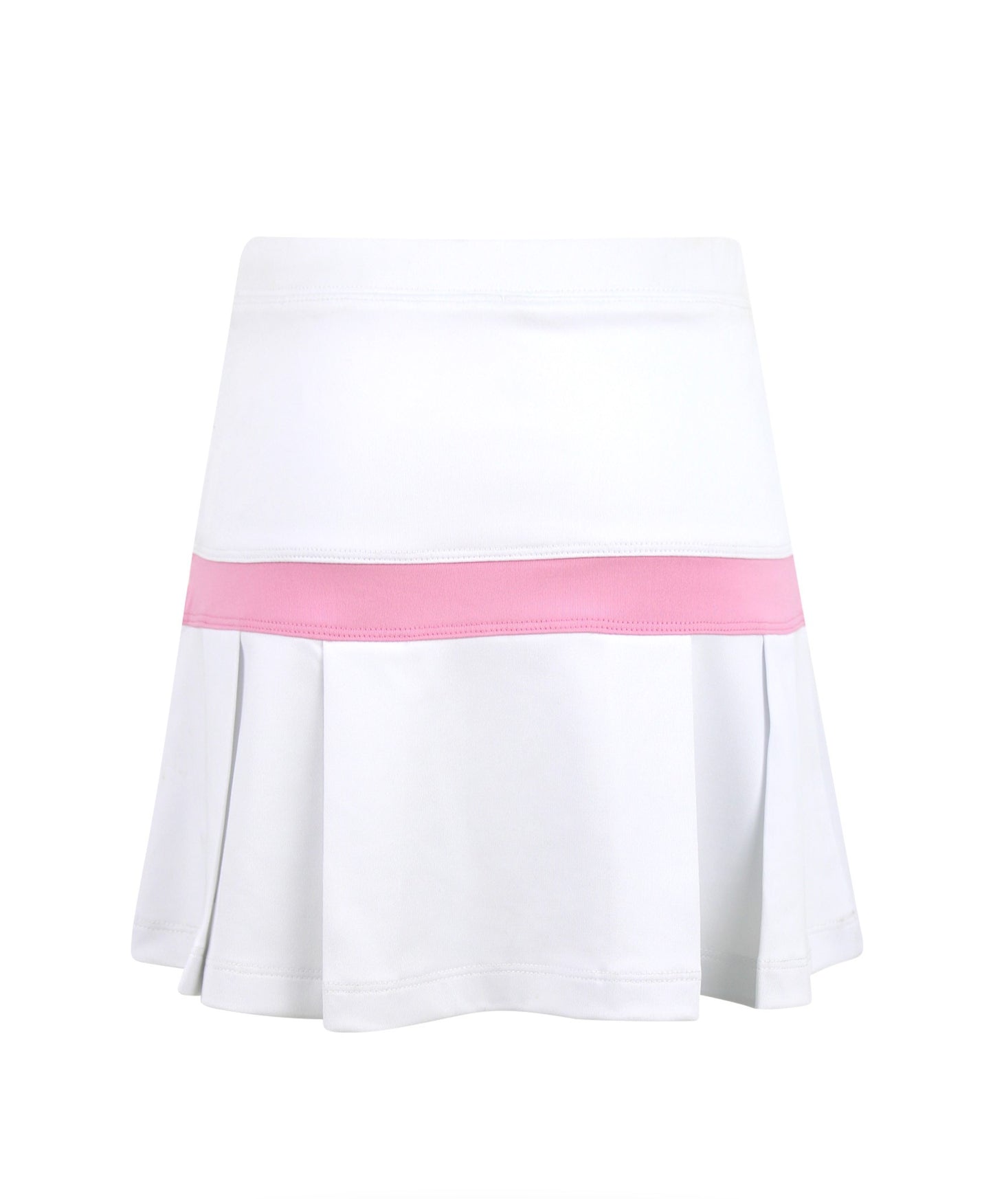 Bubble Gum White Semi-Pleat Skirt
