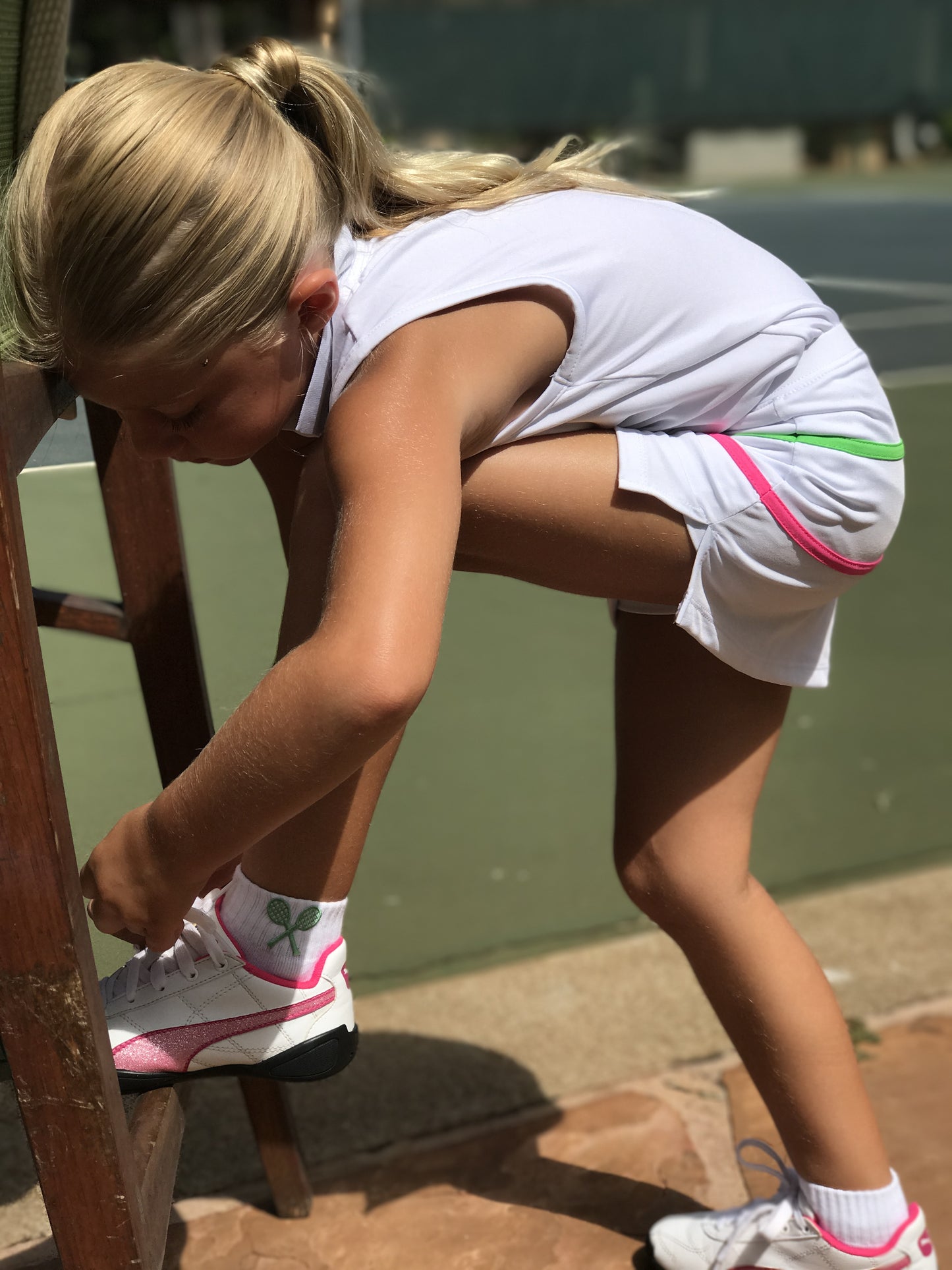Meadow Lane Skirt White - Little Miss Tennis