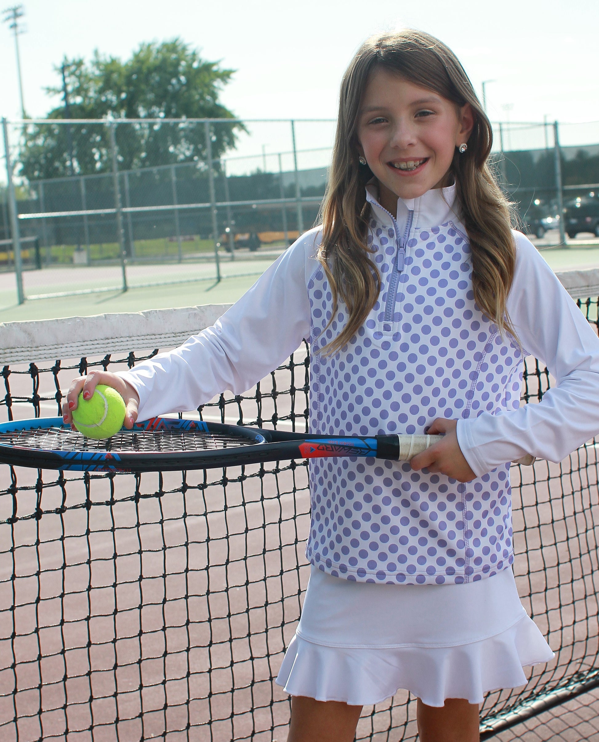 #Pretty in Provence Half-Zip Pullover - Little Miss Tennis