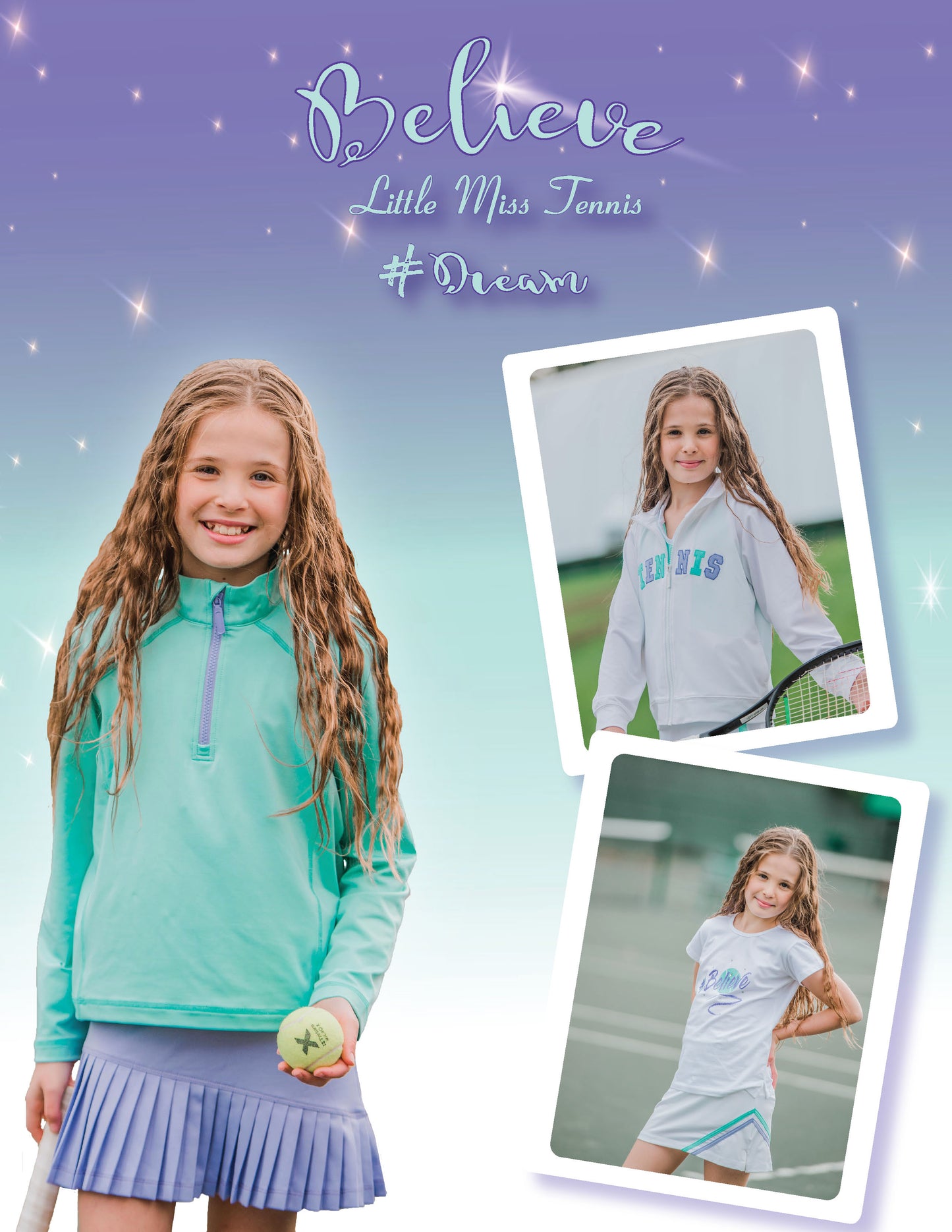 Believe Half-Zip Pullover - Little Miss Tennis